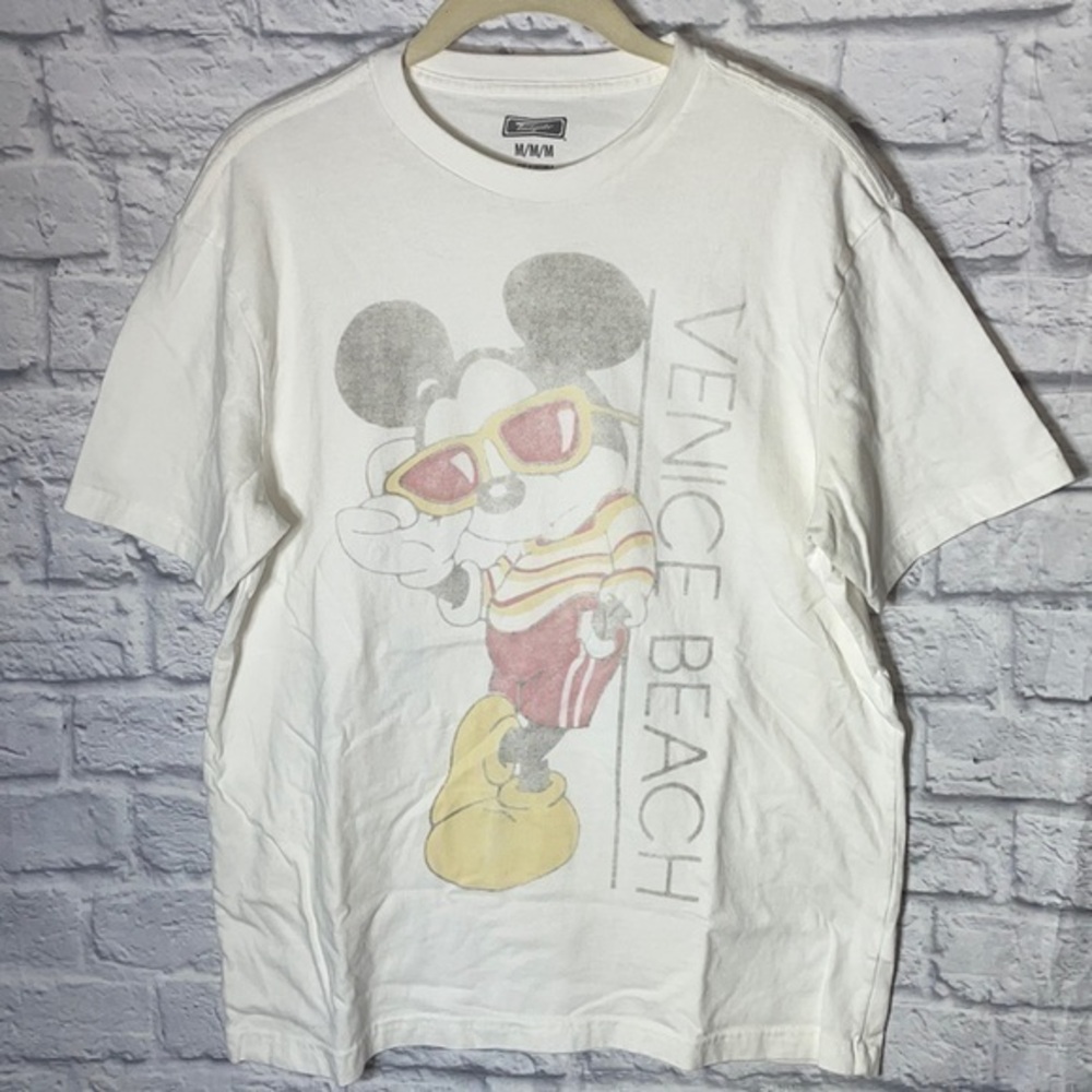 Disney Tailgate Venice Beach California Mickey Mouse Sunglasses Casual Tee Shirt